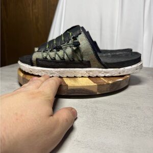 Nike Asuna Crater Slides Men Size 13 Black Gray Comfort Slip On Light Sandals